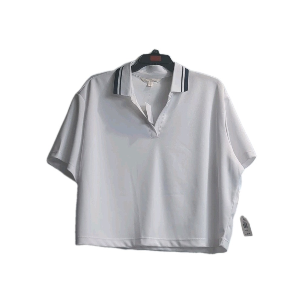 NWT Nanette Lepore Short Sleeve Polo Shirt Collared BuiltIn Sun Protection Sz XL